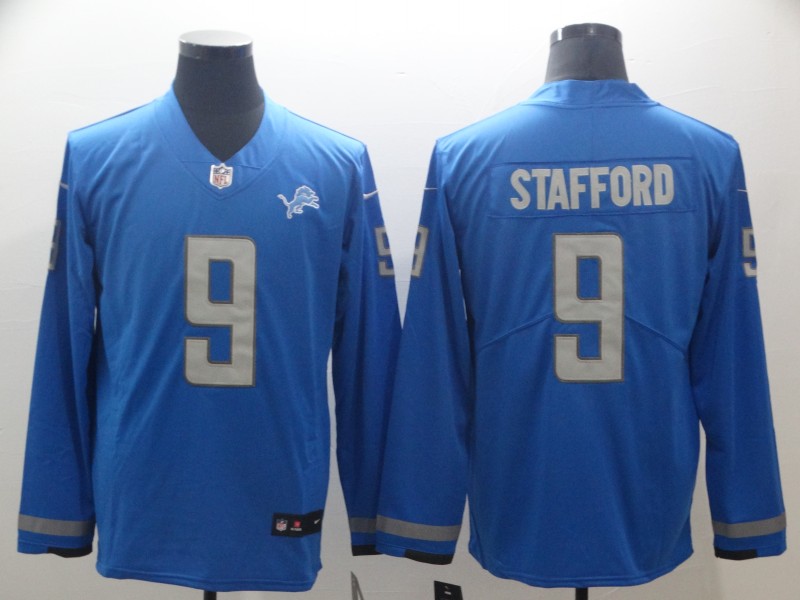 Men's Detroit Lions Matthew Stafford #9 Blue Jersey